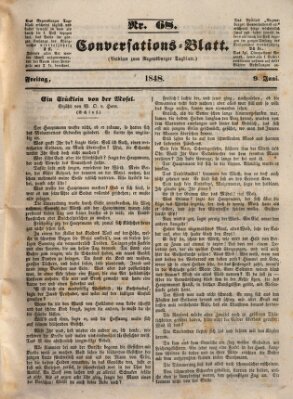 Regensburger Conversations-Blatt (Regensburger Tagblatt) Freitag 9. Juni 1848