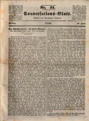 Regensburger Conversations-Blatt (Regensburger Tagblatt) Freitag 16. Juni 1848