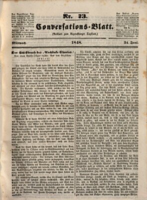 Regensburger Conversations-Blatt (Regensburger Tagblatt) Mittwoch 21. Juni 1848