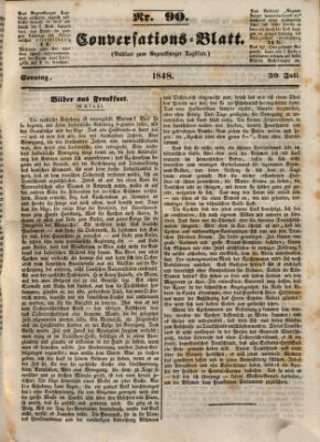 Regensburger Conversations-Blatt (Regensburger Tagblatt) Sonntag 30. Juli 1848