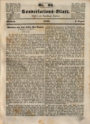 Regensburger Conversations-Blatt (Regensburger Tagblatt) Mittwoch 2. August 1848