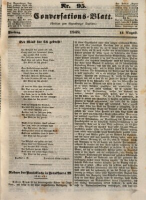 Regensburger Conversations-Blatt (Regensburger Tagblatt) Freitag 11. August 1848