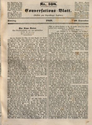 Regensburger Conversations-Blatt (Regensburger Tagblatt) Sonntag 10. September 1848