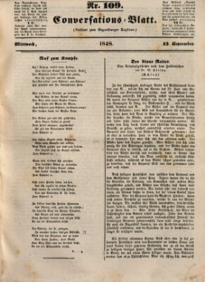 Regensburger Conversations-Blatt (Regensburger Tagblatt) Mittwoch 13. September 1848