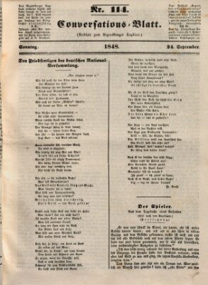 Regensburger Conversations-Blatt (Regensburger Tagblatt) Sonntag 24. September 1848