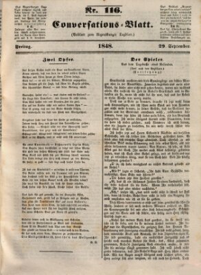 Regensburger Conversations-Blatt (Regensburger Tagblatt) Freitag 29. September 1848