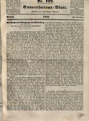 Regensburger Conversations-Blatt (Regensburger Tagblatt) Freitag 13. Oktober 1848