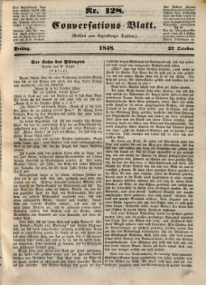 Regensburger Conversations-Blatt (Regensburger Tagblatt) Freitag 27. Oktober 1848