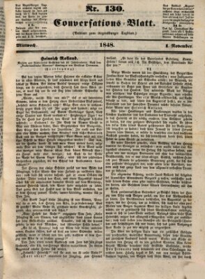 Regensburger Conversations-Blatt (Regensburger Tagblatt) Mittwoch 1. November 1848