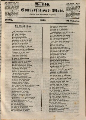 Regensburger Conversations-Blatt (Regensburger Tagblatt) Freitag 24. November 1848