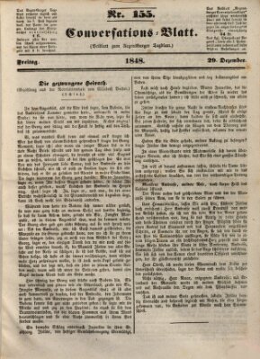 Regensburger Conversations-Blatt (Regensburger Tagblatt) Freitag 29. Dezember 1848