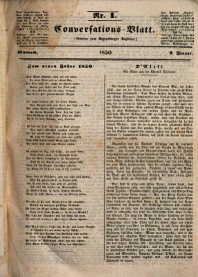 Regensburger Conversations-Blatt (Regensburger Tagblatt) Mittwoch 2. Januar 1850