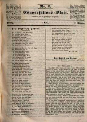 Regensburger Conversations-Blatt (Regensburger Tagblatt) Freitag 4. Januar 1850