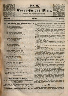 Regensburger Conversations-Blatt (Regensburger Tagblatt) Sonntag 13. Januar 1850