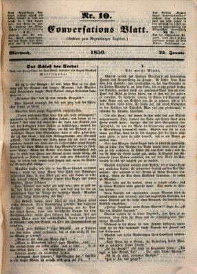 Regensburger Conversations-Blatt (Regensburger Tagblatt) Mittwoch 23. Januar 1850