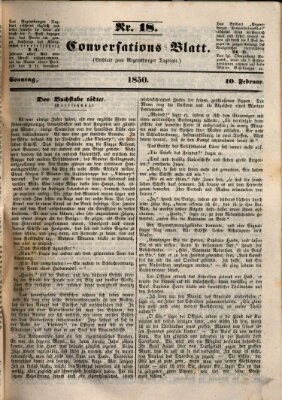 Regensburger Conversations-Blatt (Regensburger Tagblatt) Sonntag 10. Februar 1850