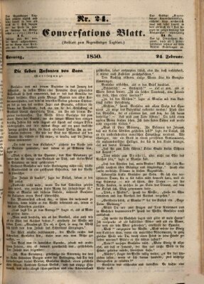 Regensburger Conversations-Blatt (Regensburger Tagblatt) Sonntag 24. Februar 1850