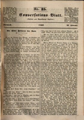 Regensburger Conversations-Blatt (Regensburger Tagblatt) Mittwoch 27. Februar 1850