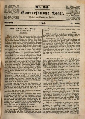 Regensburger Conversations-Blatt (Regensburger Tagblatt) Mittwoch 20. März 1850