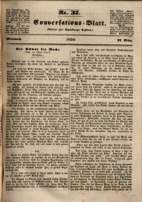 Regensburger Conversations-Blatt (Regensburger Tagblatt) Mittwoch 27. März 1850