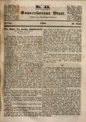 Regensburger Conversations-Blatt (Regensburger Tagblatt) Freitag 12. April 1850