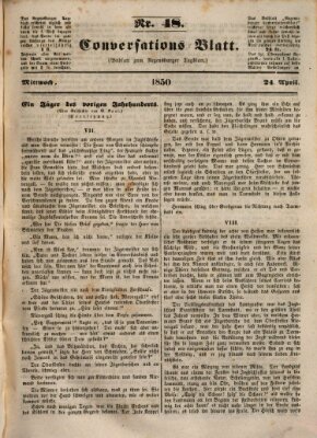 Regensburger Conversations-Blatt (Regensburger Tagblatt) Mittwoch 24. April 1850