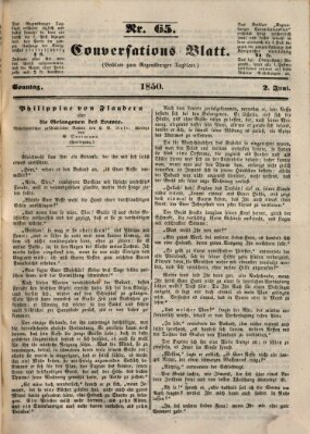 Regensburger Conversations-Blatt (Regensburger Tagblatt) Sonntag 2. Juni 1850