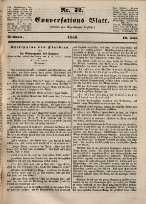 Regensburger Conversations-Blatt (Regensburger Tagblatt) Mittwoch 19. Juni 1850