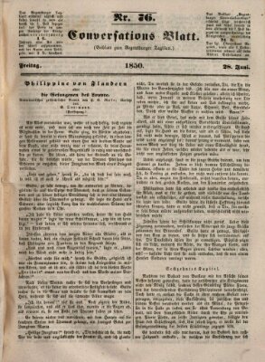 Regensburger Conversations-Blatt (Regensburger Tagblatt) Freitag 28. Juni 1850