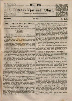 Regensburger Conversations-Blatt (Regensburger Tagblatt) Mittwoch 3. Juli 1850