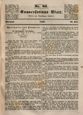 Regensburger Conversations-Blatt (Regensburger Tagblatt) Mittwoch 10. Juli 1850