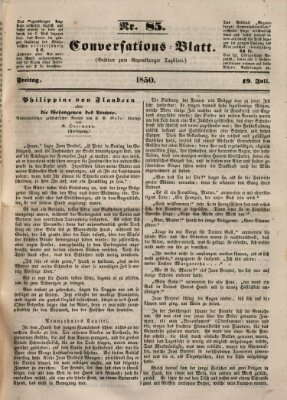 Regensburger Conversations-Blatt (Regensburger Tagblatt) Freitag 19. Juli 1850