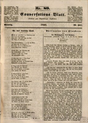 Regensburger Conversations-Blatt (Regensburger Tagblatt) Sonntag 28. Juli 1850