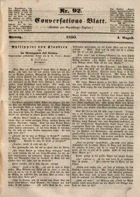 Regensburger Conversations-Blatt (Regensburger Tagblatt) Sonntag 4. August 1850