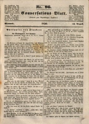 Regensburger Conversations-Blatt (Regensburger Tagblatt) Mittwoch 14. August 1850