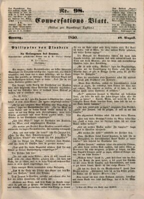 Regensburger Conversations-Blatt (Regensburger Tagblatt) Sonntag 18. August 1850