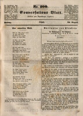 Regensburger Conversations-Blatt (Regensburger Tagblatt) Freitag 23. August 1850