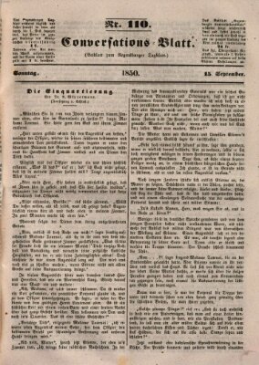 Regensburger Conversations-Blatt (Regensburger Tagblatt) Sonntag 15. September 1850