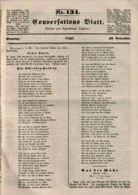 Regensburger Conversations-Blatt (Regensburger Tagblatt) Sonntag 10. November 1850