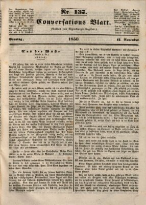 Regensburger Conversations-Blatt (Regensburger Tagblatt) Sonntag 17. November 1850