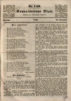 Regensburger Conversations-Blatt (Regensburger Tagblatt) Sonntag 24. November 1850