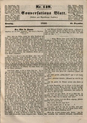 Regensburger Conversations-Blatt (Regensburger Tagblatt) Sonntag 15. Dezember 1850