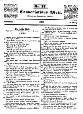 Regensburger Conversations-Blatt (Regensburger Tagblatt) Mittwoch 3. März 1852