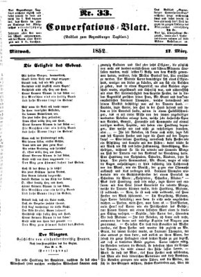 Regensburger Conversations-Blatt (Regensburger Tagblatt) Mittwoch 17. März 1852