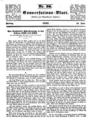 Regensburger Conversations-Blatt (Regensburger Tagblatt) Freitag 11. Juni 1852