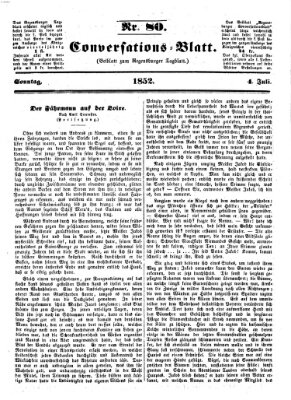 Regensburger Conversations-Blatt (Regensburger Tagblatt) Sonntag 4. Juli 1852