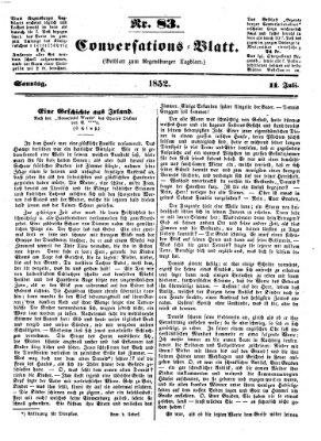 Regensburger Conversations-Blatt (Regensburger Tagblatt) Sonntag 11. Juli 1852