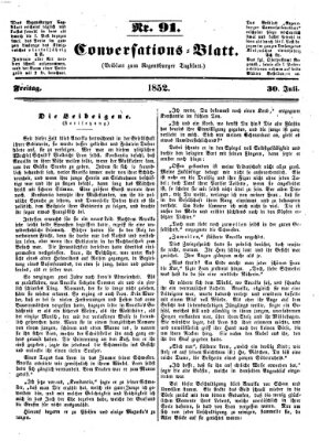 Regensburger Conversations-Blatt (Regensburger Tagblatt) Freitag 30. Juli 1852