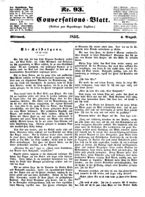 Regensburger Conversations-Blatt (Regensburger Tagblatt) Mittwoch 4. August 1852