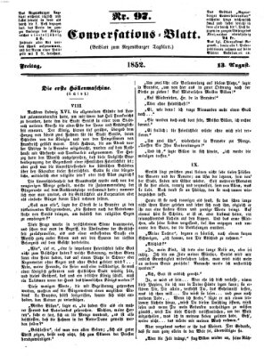 Regensburger Conversations-Blatt (Regensburger Tagblatt) Freitag 13. August 1852